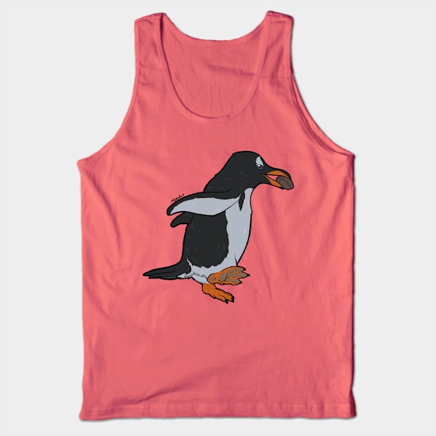 Pebble Penguin Tank Top by TaksArt